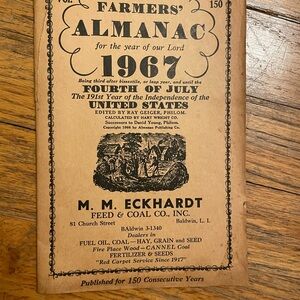 Vintage 1967 Farmers' Almanac
